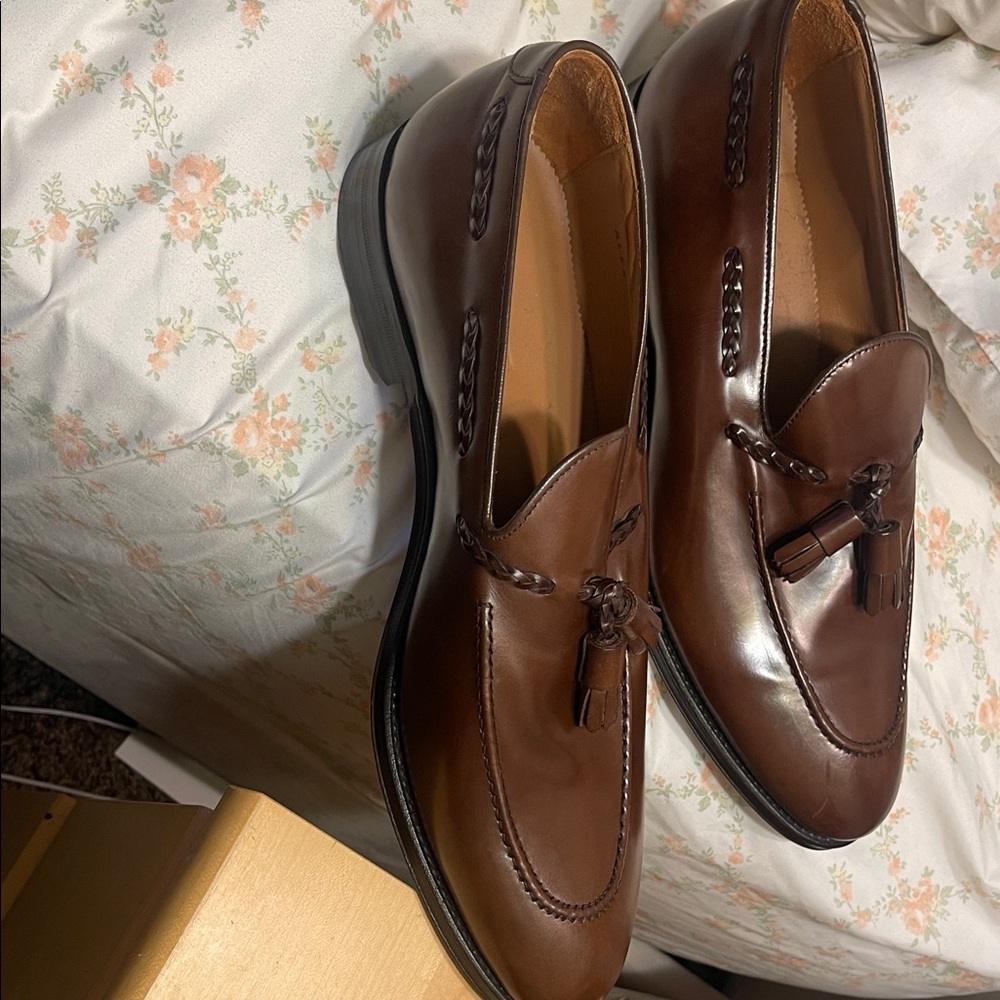 Casual Corner Rich Brown Leather Loafers